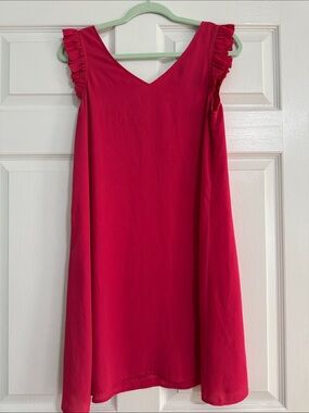 Women’s Hot Pink Ruffle Sleeve Mini Dress - Unbranded